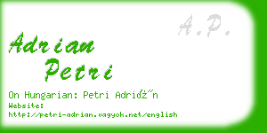 adrian petri business card